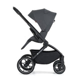 Carucior 2 in 1, Petite&Mars, Scout, Cu landou pliabil, Reversibil, Spatar si suport de picioare reglabile in 3 pozitii, Maner ajustabil, Cu accesorii, Pana la 22 kg, 0 luni+, Gri