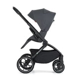 Carucior 2 in 1, Petite&Mars, Scout, Cu landou pliabil, Reversibil, Spatar si suport de picioare reglabile in 3 pozitii, Maner ajustabil, Cu accesorii, Pana la 22 kg, 0 luni+, Gri