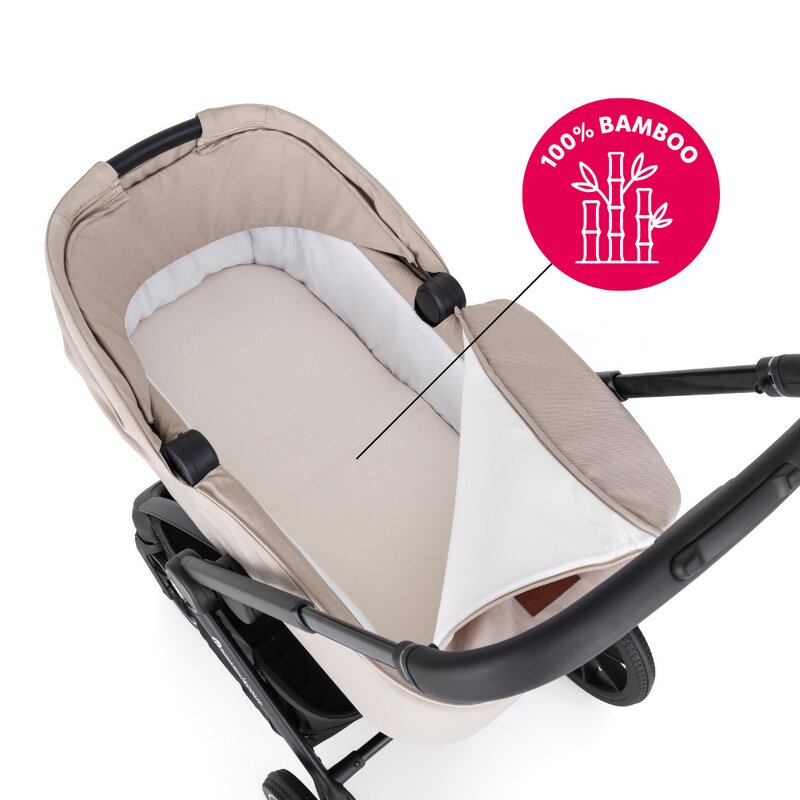 Carucior 2 in 1, Petite&Mars, Scout, Cu landou pliabil, Reversibil, Spatar si suport de picioare reglabile in 3 pozitii, Maner ajustabil, Cu accesorii, Pana la 22 kg, 0 luni+, Gri