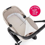 Carucior 2 in 1, Petite&Mars, Scout, Cu landou pliabil, Reversibil, Spatar si suport de picioare reglabile in 3 pozitii, Maner ajustabil, Cu accesorii, Pana la 22 kg, 0 luni+, Gri