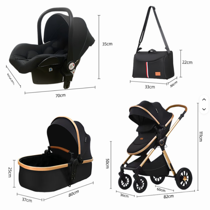 Carucior L-Sun Marina 3 in 1 ALBASTRU