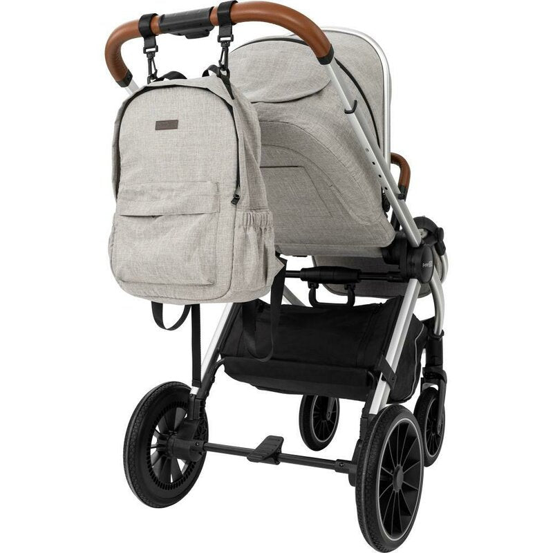 Carucior 3 in 1, FreeON, Joy, Reversibil, Cu cadru din aluminiu, Scoica auto, Husa picioare, Geanta mamici si accesorii, Conform cu standardele europene EN1888-1:2018+A1:2022, Gri