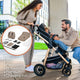 Carucior 3 in 1, Lionelo, Amber, Landou intarit, Scoica auto testata ADAC, Reversibil, Cu accesorii, Geanta parinti, Pana la 22 kg, Bej