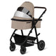 Carucior 3 in 1, Lionelo, Amber, Landou intarit, Scoica auto testata ADAC, Reversibil, Cu accesorii, Geanta parinti, Pana la 22 kg, Bej