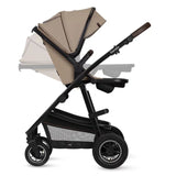 Carucior 3 in 1, Lionelo, Amber, Landou intarit, Scoica auto testata ADAC, Reversibil, Cu accesorii, Geanta parinti, Pana la 22 kg, Bej