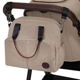 Carucior 3 in 1, Lionelo, Amber, Landou intarit, Scoica auto testata ADAC, Reversibil, Cu accesorii, Geanta parinti, Pana la 22 kg, Bej