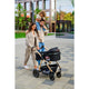 Carucior 3 in 1, Lionelo, Amber, Landou intarit, Scoica auto testata ADAC, Reversibil, Cu accesorii, Geanta parinti, Pana la 22 kg, Bej