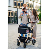Carucior 3 in 1, Lionelo, Amber, Landou intarit, Scoica auto testata ADAC, Reversibil, Cu accesorii, Geanta parinti, Pana la 22 kg, Bej