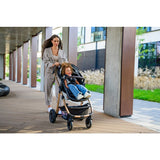Carucior 3 in 1, Lionelo, Amber, Landou intarit, Scoica auto testata ADAC, Reversibil, Cu accesorii, Geanta parinti, Pana la 22 kg, Bej