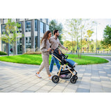 Carucior 3 in 1, Lionelo, Amber, Landou intarit, Scoica auto testata ADAC, Reversibil, Cu accesorii, Geanta parinti, Pana la 22 kg, Bej