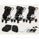 Carucior 3 in 1, Lionelo, Amber, Cadru aluminiu, Cu landou intarit si salteluta moale, Cu scoica auto testata ADAC, Reversibil, Cu accesorii, Geanta parinti, Pana la 22 kg, Negru silver