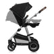 Carucior 3 in 1, Lionelo, Amber, Cadru aluminiu, Cu landou intarit si salteluta moale, Cu scoica auto testata ADAC, Reversibil, Cu accesorii, Geanta parinti, Pana la 22 kg, Negru silver