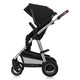 Carucior 3 in 1, Lionelo, Amber, Cadru aluminiu, Cu landou intarit si salteluta moale, Cu scoica auto testata ADAC, Reversibil, Cu accesorii, Geanta parinti, Pana la 22 kg, Negru silver