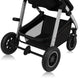 Carucior 3 in 1, Lionelo, Amber, Cadru aluminiu, Cu landou intarit si salteluta moale, Cu scoica auto testata ADAC, Reversibil, Cu accesorii, Geanta parinti, Pana la 22 kg, Negru silver