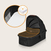 Carucior 3 in 1, Lionelo, Amber, Cadru aluminiu, Cu landou intarit si salteluta moale, Cu scoica auto testata ADAC, Reversibil, Cu accesorii, Geanta parinti, Pana la 22 kg, EN1888-1 EN1888-2 EN1466 ECE R129, Negru silver