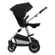 Carucior 3 in 1, Lionelo, Amber, Cadru aluminiu, Cu landou intarit si salteluta moale, Cu scoica auto testata ADAC, Reversibil, Cu accesorii, Geanta parinti, Pana la 22 kg, Negru silver