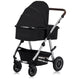 Carucior 3 in 1, Lionelo, Amber, Cadru aluminiu, Cu landou intarit si salteluta moale, Cu scoica auto testata ADAC, Reversibil, Cu accesorii, Geanta parinti, Pana la 22 kg, Negru silver