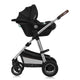 Carucior 3 in 1, Lionelo, Amber, Cadru aluminiu, Cu landou intarit si salteluta moale, Cu scoica auto testata ADAC, Reversibil, Cu accesorii, Geanta parinti, Pana la 22 kg, Negru silver