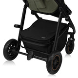 Carucior 3 in 1, Lionelo, Amber Plus, Cadru aluminiu, Cu landou intarit si salteluta moale, Cu scoica auto testata ADAC, Reversibil, Maner ajustabil, Cu accesorii, Cu ventilatie panoramica 3D, Pana la 22 kg, EN1888-1, EN1888-2, EN1466, ECE R129, Verde