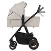Carucior 3 in 1, Lionelo, Amber Plus, Cadru aluminiu, Cu landou intarit si salteluta moale, Cu scoica auto testata ADAC, Reversibil, Maner ajustabil, Cu accesorii, Cu ventilatie panoramica 3D, Pana la 22 kg, EN1888-1, EN1888-2, EN1466, ECE R129, Bej