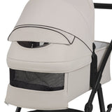Carucior 3 in 1, Lionelo, Amber Plus, Cadru aluminiu, Cu landou intarit si salteluta moale, Cu scoica auto testata ADAC, Reversibil, Maner ajustabil, Cu accesorii, Cu ventilatie panoramica 3D, Pana la 22 kg, EN1888-1, EN1888-2, EN1466, ECE R129, Bej