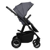 Carucior 3 in 1, Lionelo, Amber Plus, Cadru aluminiu, Cu landou intarit si salteluta moale, Cu scoica auto testata ADAC, Reversibil, Maner ajustabil, Cu accesorii, Cu ventilatie panoramica 3D, Pana la 22 kg, EN1888-1, EN1888-2, EN1466, ECE R129, Gri