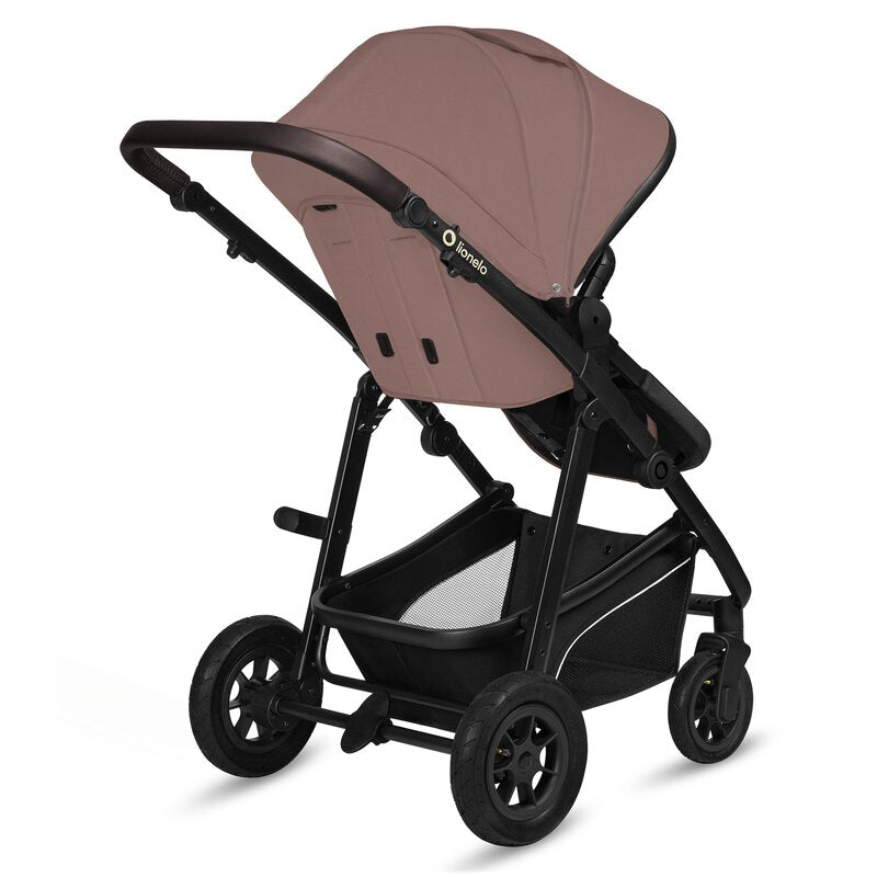 Carucior 3 in 1, Lionelo, Bianka, Transformabil, Cadru aluminiu, Cu landou si salteluta moale, Cu scoica auto, Cu multiple accesorii, Sustine 22 kg, 0 luni+, EN1466:2014+AC:2015, EN1888, Bej Taupe