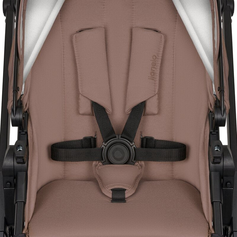 Carucior 3 in 1, Lionelo, Bianka, Transformabil, Cadru aluminiu, Cu landou si salteluta moale, Cu scoica auto, Cu multiple accesorii, Sustine 22 kg, 0 luni+, EN1466:2014+AC:2015, EN1888, Bej Taupe