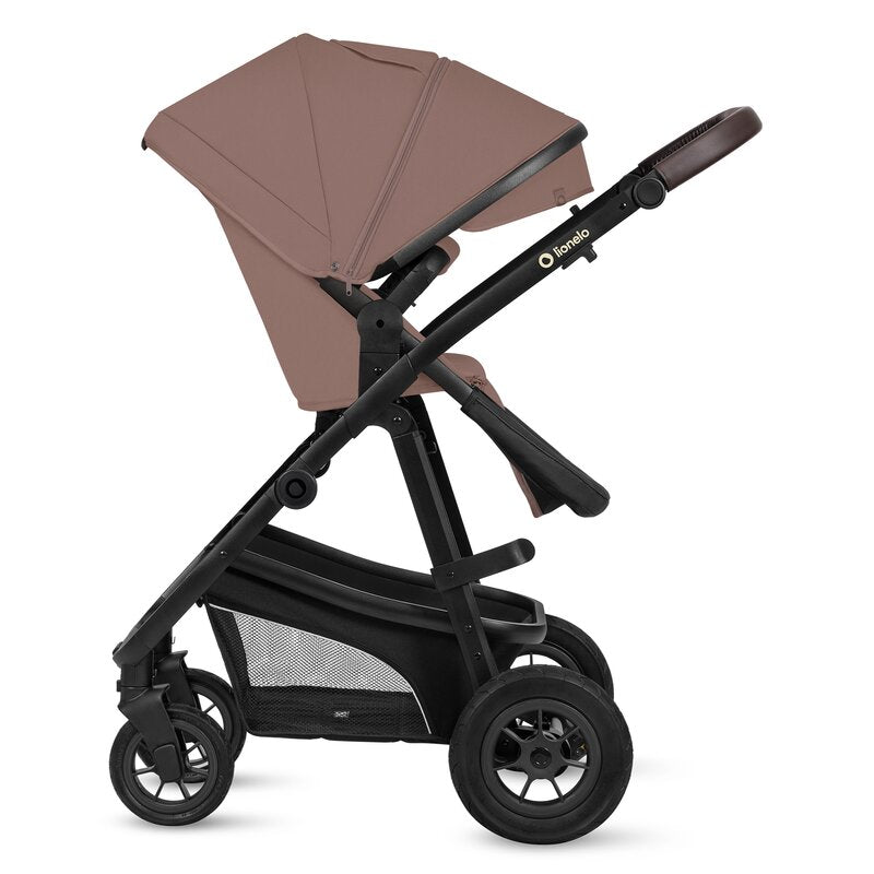 Carucior 3 in 1, Lionelo, Bianka, Transformabil, Cadru aluminiu, Cu landou si salteluta moale, Cu scoica auto, Cu multiple accesorii, Sustine 22 kg, 0 luni+, EN1466:2014+AC:2015, EN1888, Bej Taupe