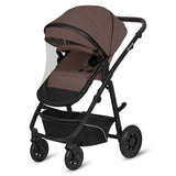 Carucior 3 in 1, Lionelo, Bianka, Transformabil, Cadru aluminiu, Cu landou si salteluta moale, Cu scoica auto, Cu multiple accesorii, Sustine 22 kg, 0 luni+, EN1466:2014+AC:2015, EN1888, Bej Taupe