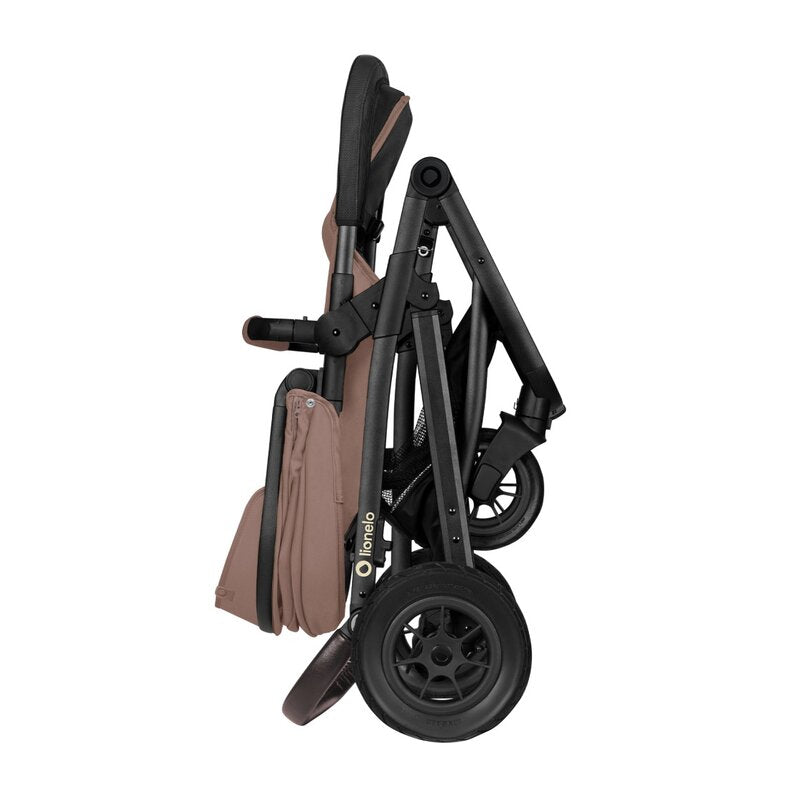 Carucior 3 in 1, Lionelo, Bianka, Transformabil, Cadru aluminiu, Cu landou si salteluta moale, Cu scoica auto, Cu multiple accesorii, Sustine 22 kg, 0 luni+, EN1466:2014+AC:2015, EN1888, Bej Taupe