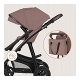 Carucior 3 in 1, Lionelo, Bianka, Transformabil, Cadru aluminiu, Cu landou si salteluta moale, Cu scoica auto, Cu multiple accesorii, Sustine 22 kg, 0 luni+, EN1466:2014+AC:2015, EN1888, Bej Taupe