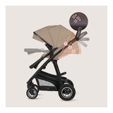 Carucior 3 in 1, Lionelo, Bianka, Transformabil, Cadru aluminiu, Cu landou si salteluta moale, Cu scoica auto, Cu multiple accesorii, Sustine 22 kg, 0 luni+, EN1466:2014+AC:2015, EN1888, Bej