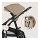 Carucior 3 in 1, Lionelo, Bianka, Transformabil, Cadru aluminiu, Cu landou si salteluta moale, Cu scoica auto, Cu multiple accesorii, Sustine 22 kg, 0 luni+, EN1466:2014+AC:2015, EN1888, Bej