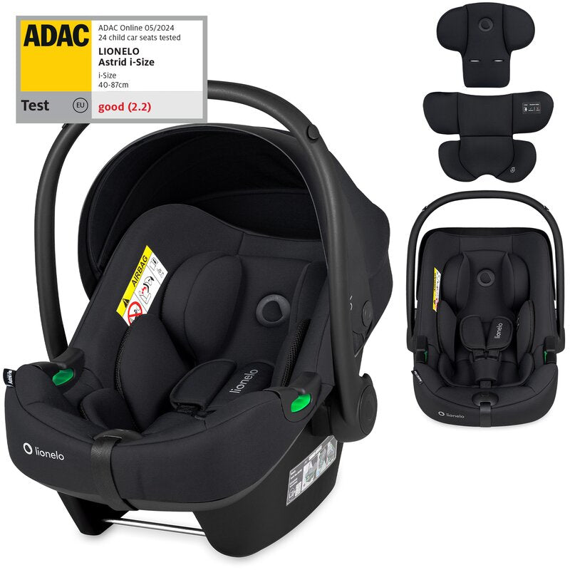 Carucior 3 in 1, Lionelo, Carmine, Cu scoica ADAC, Landou anti-reflux, Salteluta ventilata, Reglare spatar in 3 pozitii, Suport de picioare in 3 pozitii, Maner reglabil in 5 pozitii, Sustine 22 kg, Cu accesorii, 0 luni+, Ciocolatiu