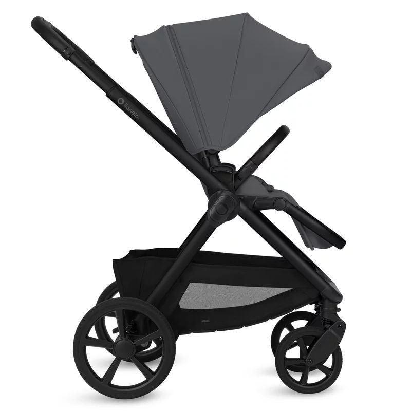 Carucior 3 in 1, Lionelo, Carmine, Cu scoica ADAC, Landou anti-reflux, Salteluta ventilata, Reglare spatar in 3 pozitii, Suport de picioare in 3 pozitii, Maner reglabil in 5 pozitii, Sustine 22 kg, Cu accesorii, 0 luni+, Gri