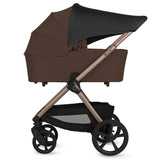 Carucior 3 in 1, Lionelo, Carmine, Cu scoica ADAC, Landou anti-reflux, Salteluta ventilata, Reglare spatar in 3 pozitii, Suport de picioare in 3 pozitii, Maner reglabil in 5 pozitii, Sustine 22 kg, Cu accesorii, 0 luni+, Ciocolatiu