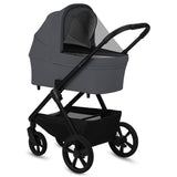 Carucior 3 in 1, Lionelo, Carmine, Cu scoica ADAC, Landou anti-reflux, Salteluta ventilata, Reglare spatar in 3 pozitii, Suport de picioare in 3 pozitii, Maner reglabil in 5 pozitii, Sustine 22 kg, Cu accesorii, 0 luni+, Gri