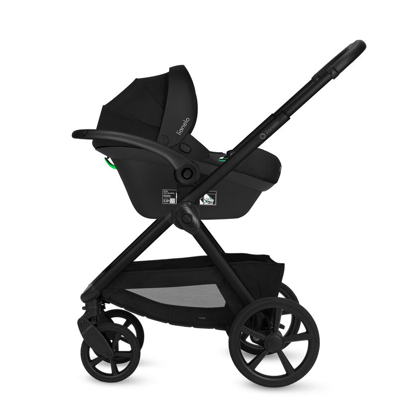 Carucior 3 in 1, Lionelo, Carmine, Cu scoica ADAC, Landou anti-reflux, Salteluta ventilata, Reglare spatar in 3 pozitii, Suport de picioare in 3 pozitii, Maner reglabil in 5 pozitii, Sustine 22 kg, Cu accesorii, 0 luni+, Gri