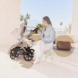 Carucior 3 in 1, Lionelo, Carmine, Cu scoica ADAC, Landou anti-reflux, Salteluta ventilata, Reglare spatar in 3 pozitii, Suport de picioare in 3 pozitii, Maner reglabil in 5 pozitii, Sustine 22 kg, Cu accesorii, 0 luni+, Ciocolatiu
