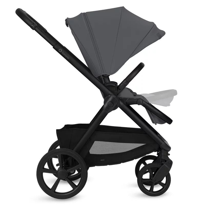Carucior 3 in 1, Lionelo, Carmine, Cu scoica ADAC, Landou anti-reflux, Salteluta ventilata, Reglare spatar in 3 pozitii, Suport de picioare in 3 pozitii, Maner reglabil in 5 pozitii, Sustine 22 kg, Cu accesorii, 0 luni+, Gri