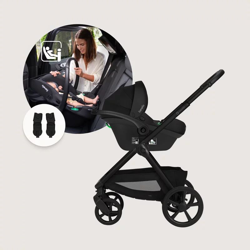 Carucior 3 in 1, Lionelo, Carmine, Cu scoica ADAC, Landou anti-reflux, Salteluta ventilata, Reglare spatar in 3 pozitii, Suport de picioare in 3 pozitii, Maner reglabil in 5 pozitii, Sustine 22 kg, Cu accesorii, 0 luni+, Gri