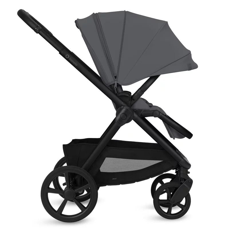 Carucior 3 in 1, Lionelo, Carmine, Cu scoica ADAC, Landou anti-reflux, Salteluta ventilata, Reglare spatar in 3 pozitii, Suport de picioare in 3 pozitii, Maner reglabil in 5 pozitii, Sustine 22 kg, Cu accesorii, 0 luni+, Gri