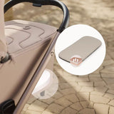 Carucior 3 in 1, Lionelo, Carmine, Cu scoica ADAC, Landou anti-reflux, Salteluta ventilata, Reglare spatar in 3 pozitii, Suport de picioare in 3 pozitii, Maner reglabil in 5 pozitii, Sustine 22 kg, Cu accesorii, 0 luni+, Ciocolatiu