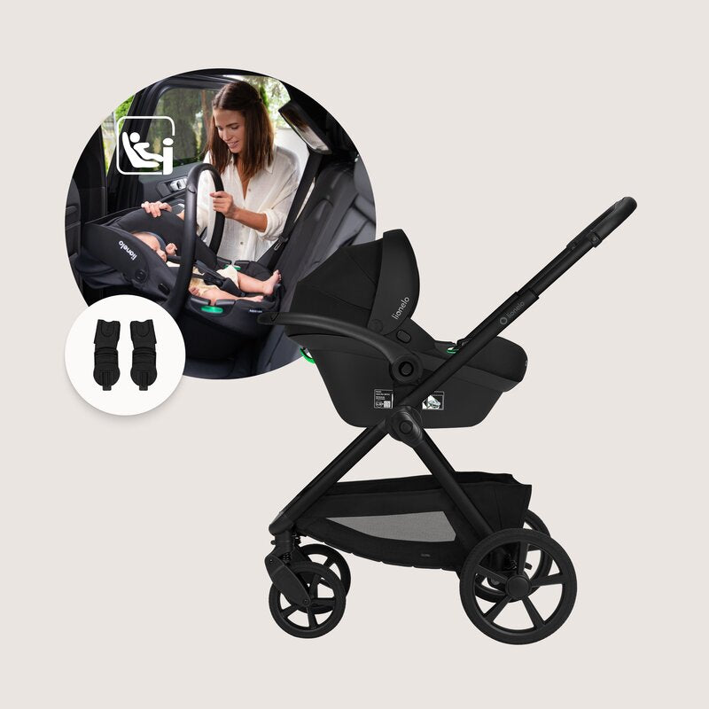 Carucior 3 in 1, Lionelo, Carmine, Cu scoica ADAC, Landou anti-reflux, Salteluta ventilata, Reglare spatar in 3 pozitii, Suport de picioare in 3 pozitii, Maner reglabil in 5 pozitii, Sustine 22 kg, Cu accesorii, 0 luni+, Gri