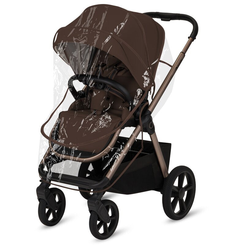 Carucior 3 in 1, Lionelo, Carmine, Cu scoica ADAC, Landou anti-reflux, Salteluta ventilata, Reglare spatar in 3 pozitii, Suport de picioare in 3 pozitii, Maner reglabil in 5 pozitii, Sustine 22 kg, Cu accesorii, 0 luni+, Ciocolatiu
