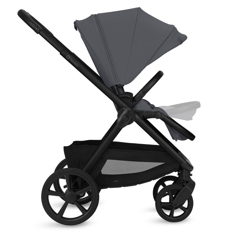 Carucior 3 in 1, Lionelo, Carmine, Cu scoica ADAC, Landou anti-reflux, Salteluta ventilata, Reglare spatar in 3 pozitii, Suport de picioare in 3 pozitii, Maner reglabil in 5 pozitii, Sustine 22 kg, Cu accesorii, 0 luni+, Gri