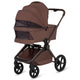 Carucior 3 in 1, Lionelo, Freya, Cu scoica ADAC, Landou si salteluta ventilate, Pliabil, Reglare spatar in 3 pozitii, Suport de picioare in 4 pozitii, Maner reglabil in 3 pozitii, Sustine 22 kg, Cu accesorii, 0 luni+, Maro