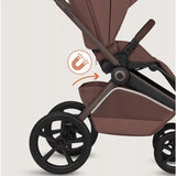 Carucior 3 in 1, Lionelo, Freya, Cu scoica ADAC, Landou si salteluta ventilate, Pliabil, Reglare spatar in 3 pozitii, Suport de picioare in 4 pozitii, Maner reglabil in 3 pozitii, Sustine 22 kg, Cu accesorii, 0 luni+, Maro