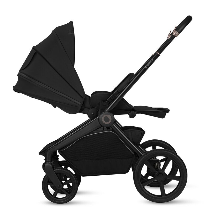 Carucior 3 in 1, Lionelo, Freya, Cu scoica ADAC, Landou si salteluta ventilate, Pliabil, Reglare spatar in 3 pozitii, Suport de picioare in 4 pozitii, Maner reglabil in 3 pozitii, Sustine 22 kg, Cu accesorii, 0 luni+, Negru